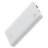 Airpow Lite 10000mAh 15W-os Power Bank 30cm-es USB-A USB-C kábellel - Fehér színben