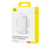 Airpow Lite 10000mAh 15W-os Power Bank 30cm-es USB-A USB-C kábellel - Fehér színben 4