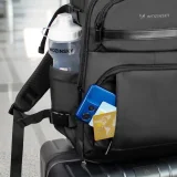 Repülőgépes utazási hátizsák laptop zsebbel, 20L, 40x20x25 cm - fekete 5