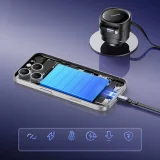 Punjač za automobil s uvlačivim USB-C i iPhone Lightning kabelima, 60 W - crni 10