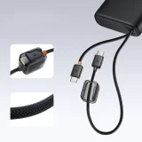 25000mAh 145W-os Power Bank kijelzővel és beépített USB-C kábelekkel - Fekete 10