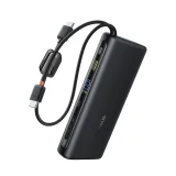 25000mAh 145W-os Power Bank kijelzővel és beépített USB-C kábelekkel - Fekete 3