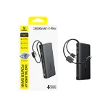 25000mAh 145W-os Power Bank kijelzővel és beépített USB-C kábelekkel - Fekete 7
