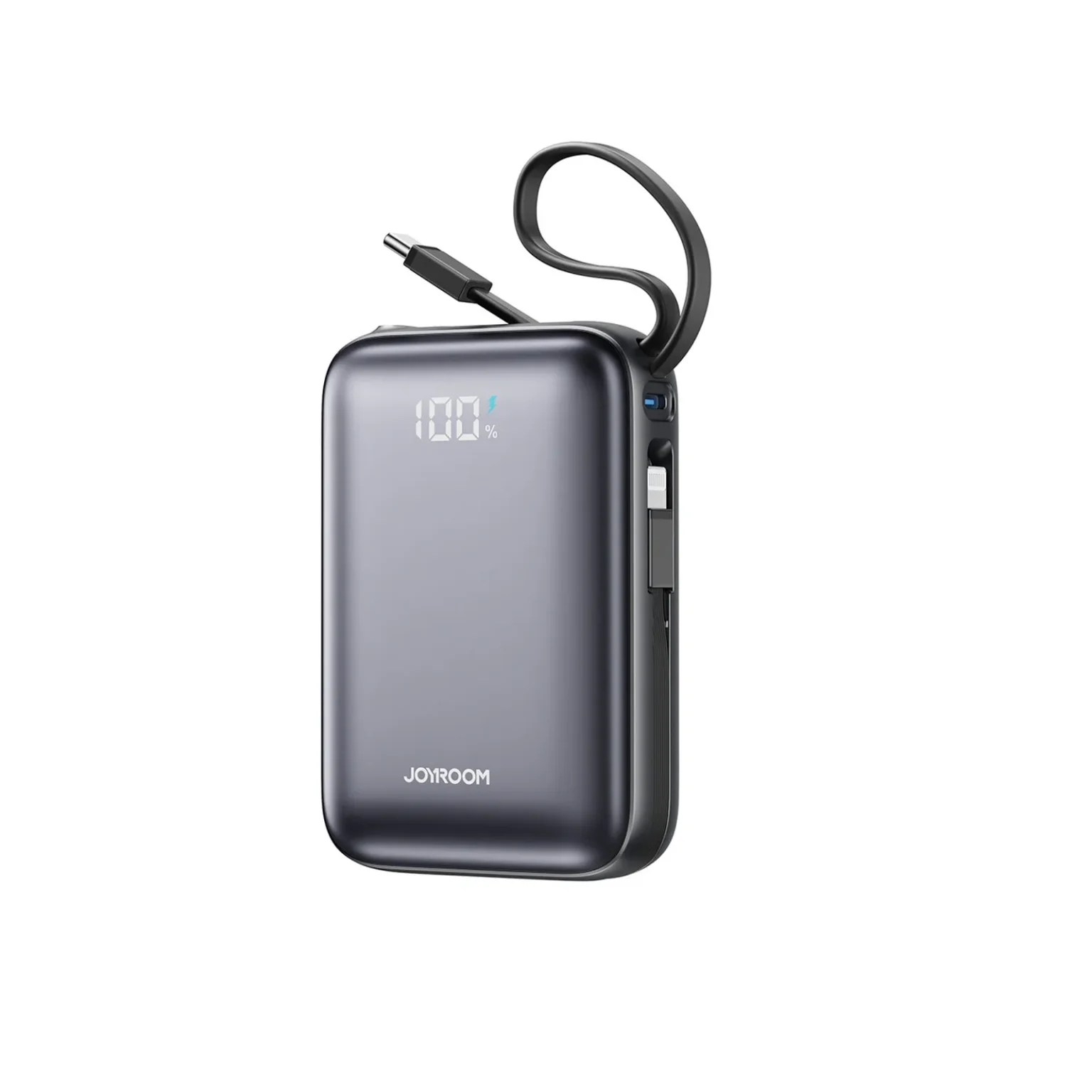 20000mAh 22.5W USB-C Power Bank dupla kábellel - Fekete 20000mAh 22.5W USB-C Power Bank dupla kábellel - Fekete