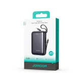 20000mAh 22.5W USB-C Power Bank dupla kábellel - Fekete 6