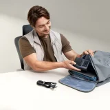 5 az 1-ben USB-A-ról USB-C-re történő töltőállomás visszahúzható kábellel, 140W Qi2 - Fekete 10