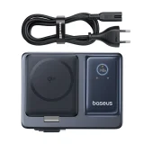 5 az 1-ben USB-A-ról USB-C-re történő töltőállomás visszahúzható kábellel, 140W Qi2 - Fekete 6