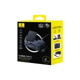 5 az 1-ben USB-A-ról USB-C-re történő töltőállomás visszahúzható kábellel, 140W Qi2 - Fekete 7