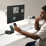 6 az 1-ben vezeték nélküli töltőállomás USB-A, USB-C, 2x AC csatlakozó, 67W - Fekete 6