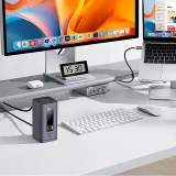 11 az 1-ben USB-C, USB-A, HDMI, RJ45, 3,5 mm-es minijelzős dokkolóállomás - szürke 11