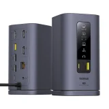 11 az 1-ben USB-C, USB-A, HDMI, RJ45, 3,5 mm-es minijelzős dokkolóállomás - szürke 3