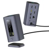 11 az 1-ben USB-C, USB-A, HDMI, RJ45, 3,5 mm-es minijelzős dokkolóállomás - szürke 5