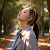 U17Z Bluetooth OWS vezeték nélküli fejhallgató fülakasztóval – fekete 8