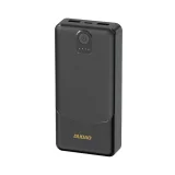 20 000 mAh-s USB-A-csatlakozós K10Pro 2,4 A-s hordozható akkumulátor – fekete