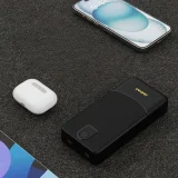 20 000 mAh-s USB-A-csatlakozós K10Pro 2,4 A-s hordozható akkumulátor – fekete 6