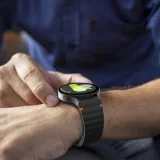 Szilikon sportszíj Samsung Galaxy Watch 4/5/5/5 Pro/6/7/FE órához - fekete 4