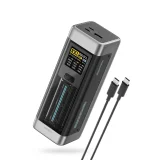 25 000 mAh-s USB-C és USB-A csatlakozóval ellátott, 210 W-os hordozható akkumulátor – fekete