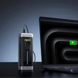 25 000 mAh-s USB-C és USB-A csatlakozóval ellátott, 210 W-os hordozható akkumulátor – fekete 2
