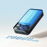 20 000 mAh-s hordozható akkumulátor digitális kijelzővel, USB-A, USB-C, 22,5 W – fekete 11