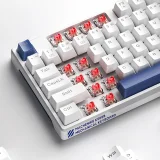 Crveni žičani mehanički gaming tipkovnik s pozadinskim osvjetljenjem - bijela 11