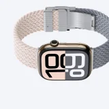 2 darabos Apple Watch 42 mm-es Blend Band karkötő szett – rózsaszín-szürke / rózsaszín 4