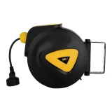 Automatikus, falra szerelhető kábeldob hosszabbító kábellel, AC230V / 10A / 50Hz, 11,5 m hosszú 3