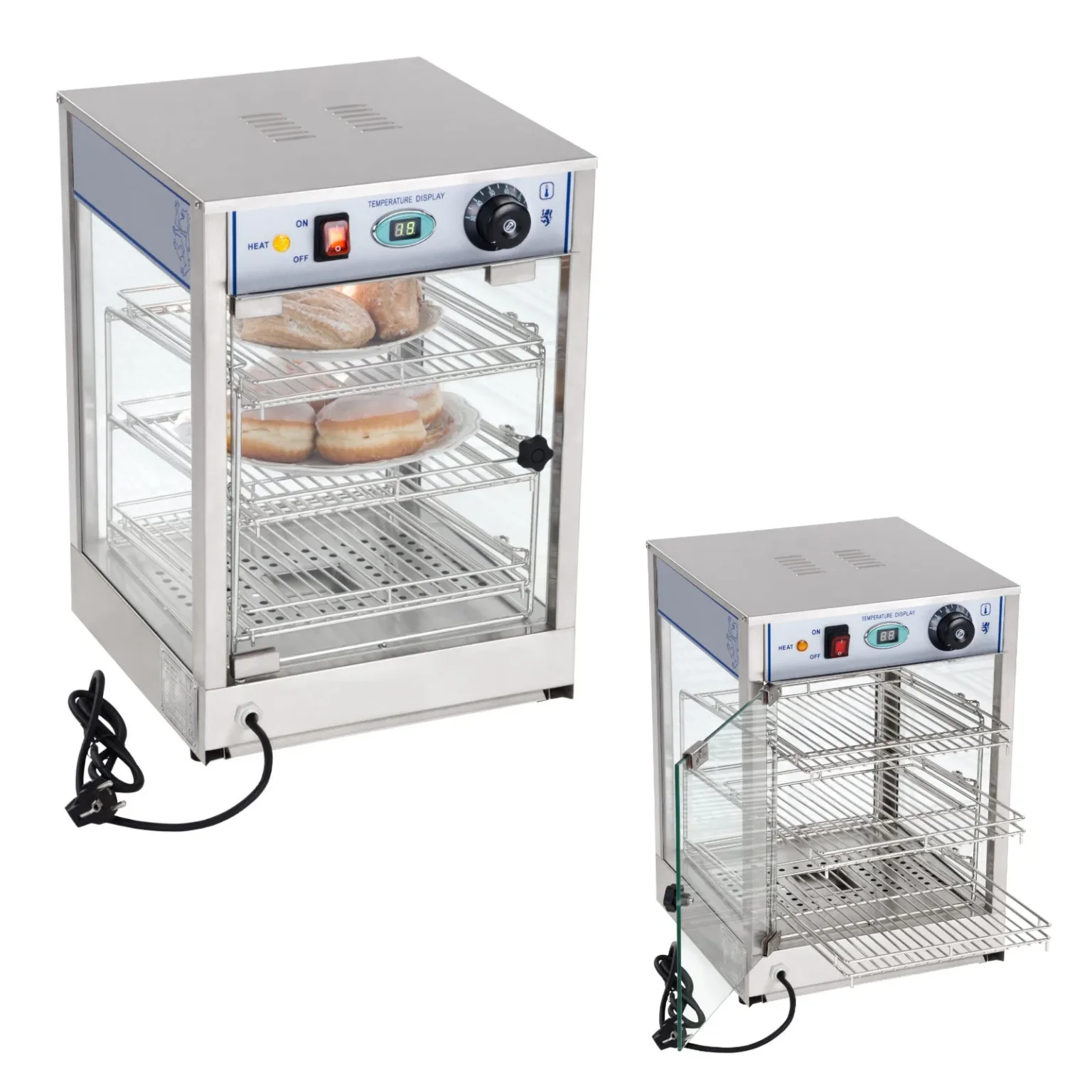 850 W-os hővitrin, szélesség 35,5 cm