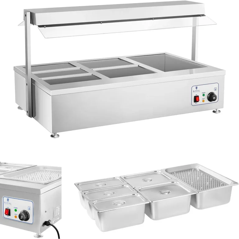 Száraz vízfürdő, víz nélkül, szabadon álló, 6 x GN 150 mm, 55 l, Royal Catering