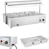 Royal Catering 6 x GN 150 mm-es, 55 literes, csapokkal ellátott, szabadon álló vízfürdő