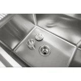 Chiuvetă de bucătărie din oțel inoxidabil, lățime 120 cm 3