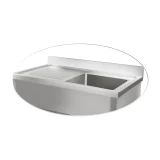 Chiuvetă de bucătărie din oțel inoxidabil, lățime 120 cm 7