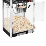 Professzionális, nagy teljesítményű, kerekes mobil popcornkészítő, 230 V, 1,6 kW, fekete 3