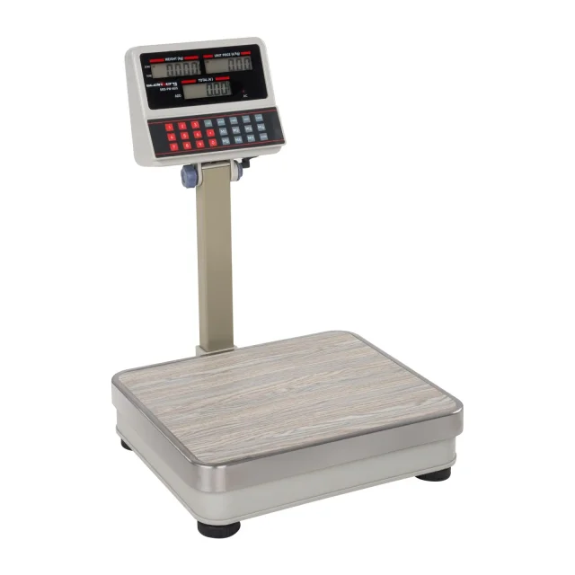 SBS-PW-60 LCD platformmérleg kiskereskedelmi használatra, 60 kg-ig