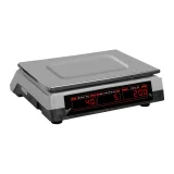330x240 mm-es pénztármérleg tápegységgel + akkumulátorral, 40 kg / 2 g - Fehér 4