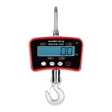 Távirányítós függesztett kampós mérleg, 1 tonnáig, 1T, LCD, piros 3