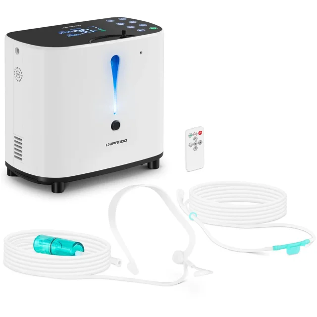 Uniprodo LED oxigénkoncentrátor 1–6 l, 28–90%