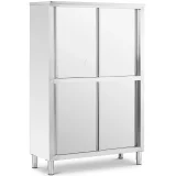 Dulap de depozitare din oțel inoxidabil pentru catering, cu uși glisante, 180x118x50cm 2
