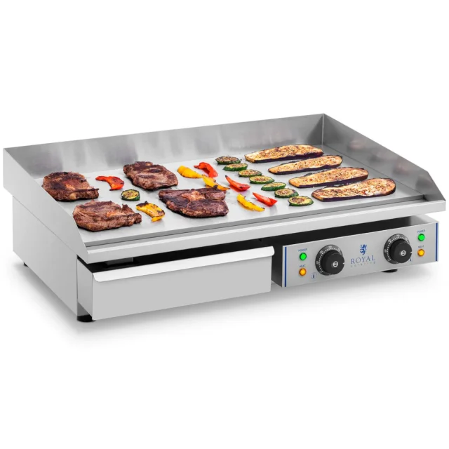 Magas peremű elektromos grill, 75 cm széles