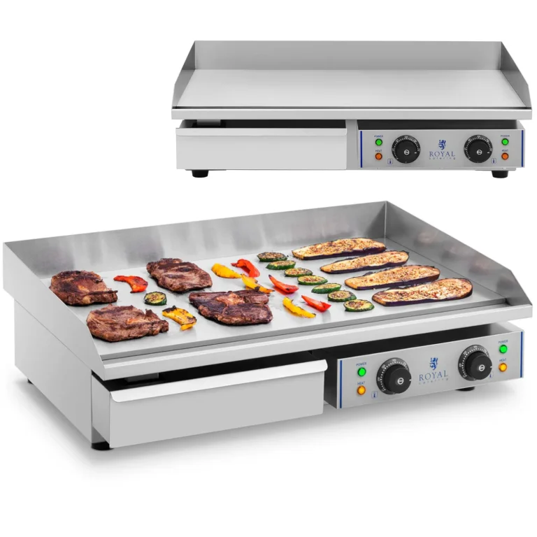 Magas peremű elektromos grill, 75 cm széles