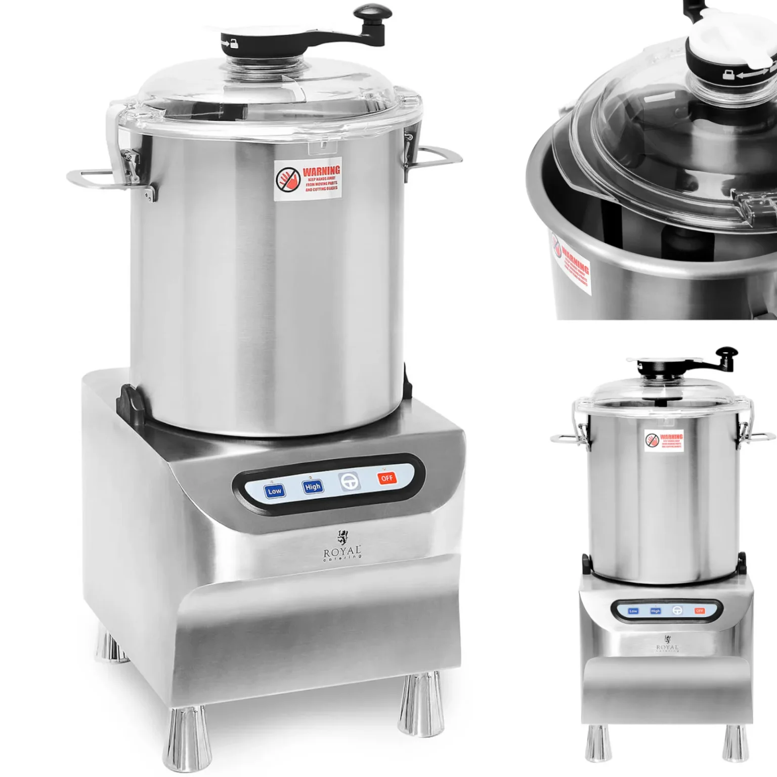 Hús- és zöldségvágó hús és zöldségek aprításához, darálásához és szeleteléséhez, 18 l, 1500/2200 fordulat/perc, 1500 W