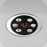 4 személyes felfújható kerti pezsgőfürdő masszázzsal, 42 °C, 600 l, fekete-fehér 6