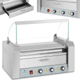 Hot dog-grill fiókkal és fedéllel – 7 görgő
