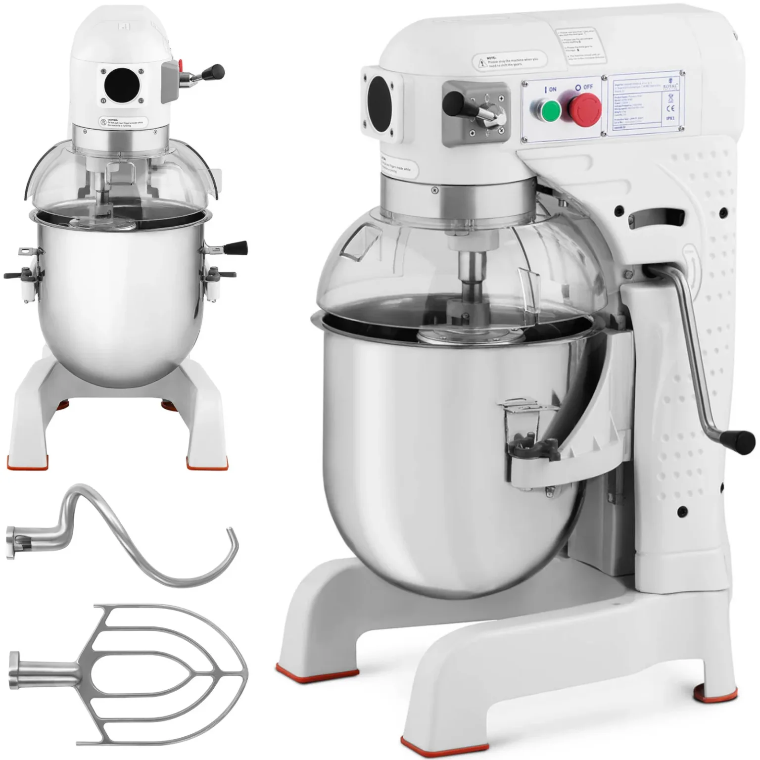 Mixer planetar cu bătătoare spiralate și vas rabatabil de 30 L, 1100 W Mixer planetar cu bătătoare spiralate și vas rabatabil de 30 L, 1100 W