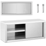 Dulap de perete pentru catering cu uși glisante, OȚEL, 130 kg, 120 x 40 x 50 cm