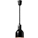 Crna viseća infracrvena (IR) grijalica za hranu, promjer 17 cm, 250 W 2