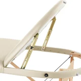 Colmar Beige hordozható, összecsukható masszázságy fa kerettel, max. 227 kg, bézs 4
