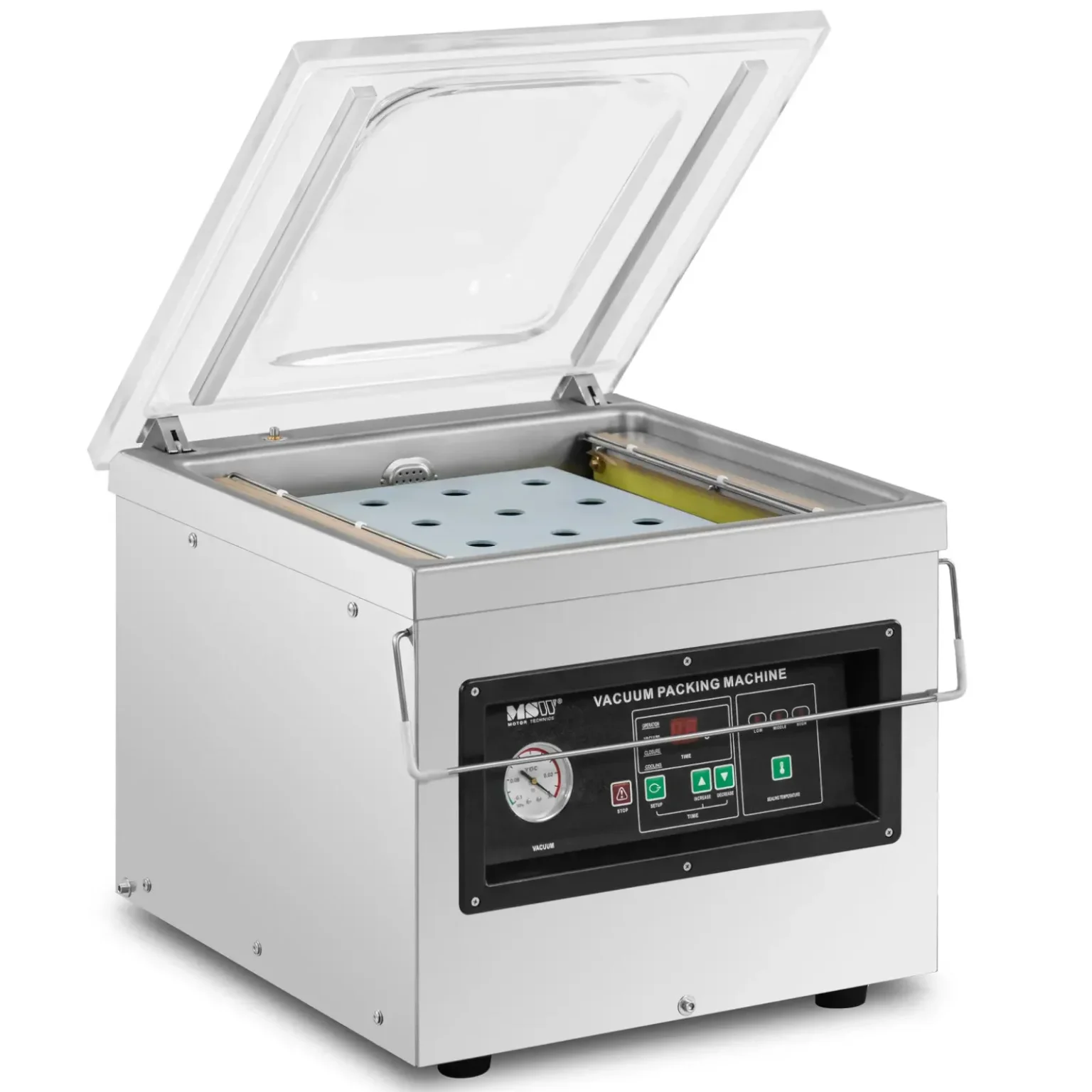 Aparat de vidat cu cameră pentru pungi alimentare, 40 cm, 900 W, MSW VPM-900K Aparat de vidat cu cameră pentru pungi alimentare, 40 cm, 900 W, MSW VPM-900K