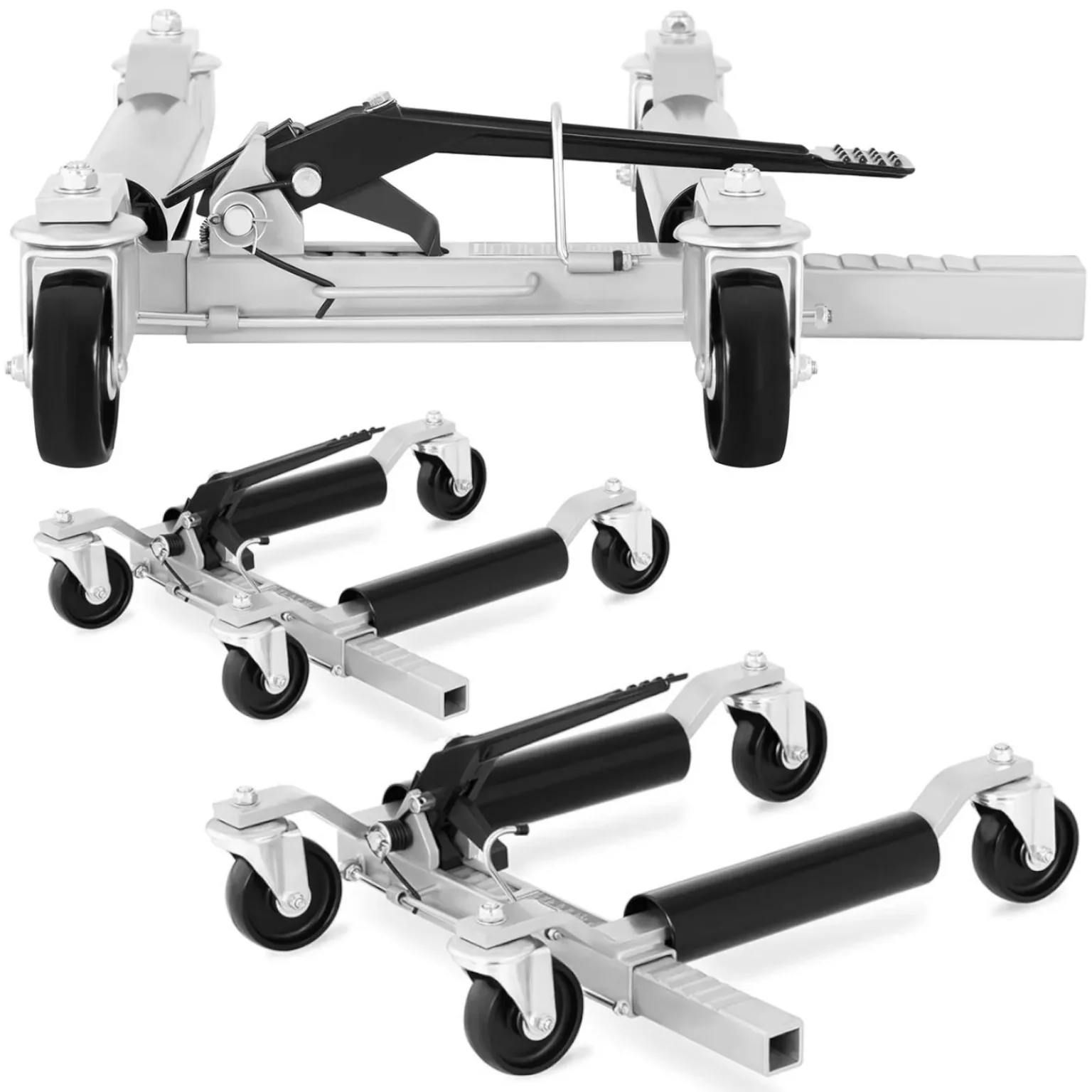 Cărucior hidraulic de transport pentru roți de vehicule, 567 kg, 2 buc. Cărucior hidraulic de transport pentru roți de vehicule, 567 kg, 2 buc.