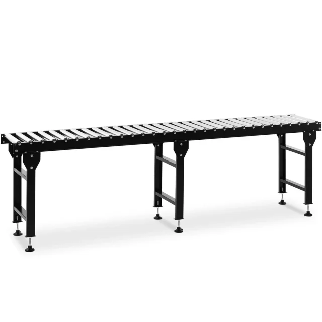 Szállítószalagos asztal, 30 görgő, max. 400 kg, 300 x 51 x 96 cm