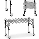 Összecsukható görgős szállítóasztal, 9 görgő, max. 130 kg, 145 x 59 x 96 cm